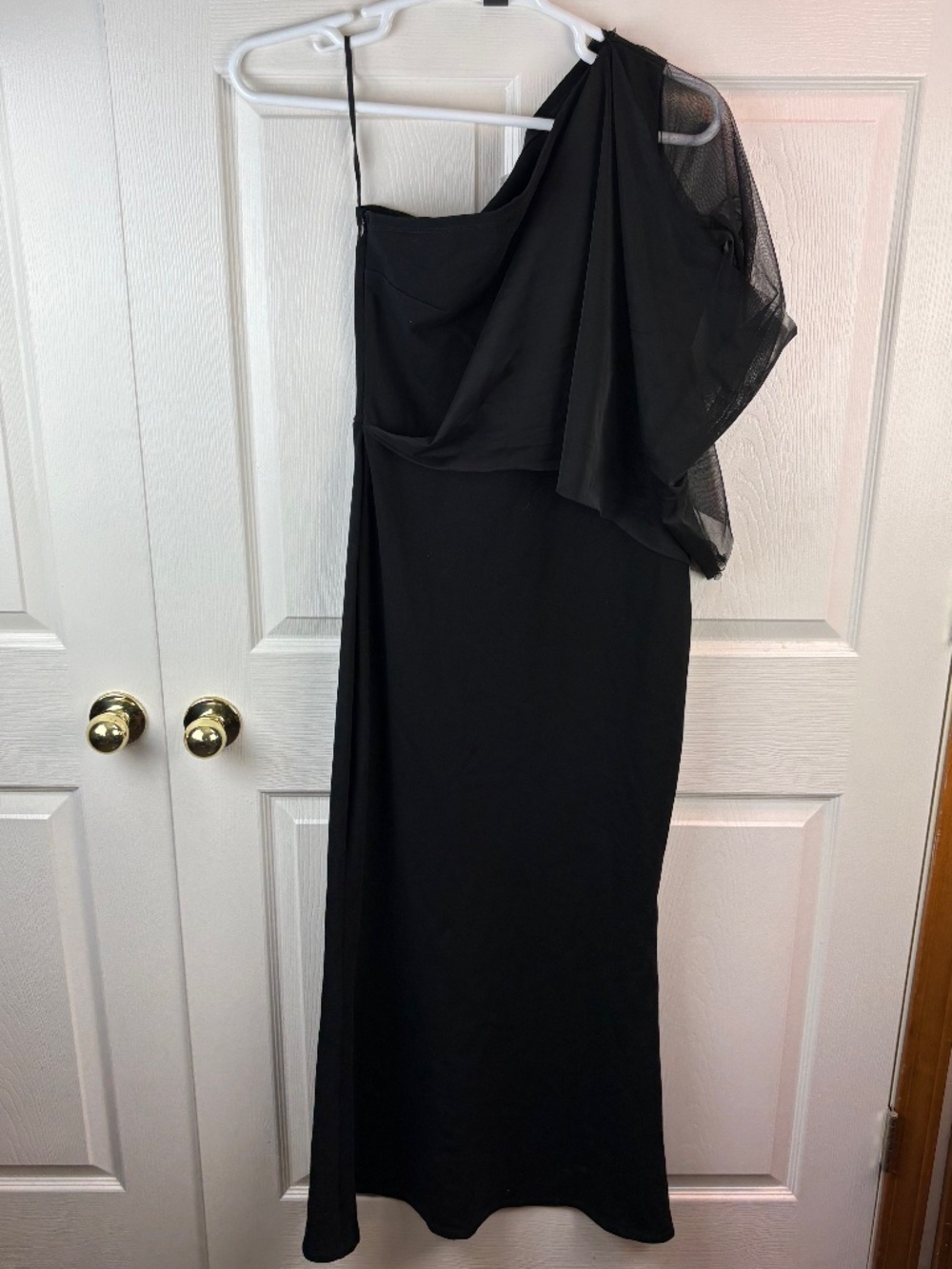 Marcella Valeria One Shoulder Mesh Dress Gown